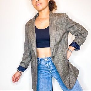 Plaid Oversized Blazer